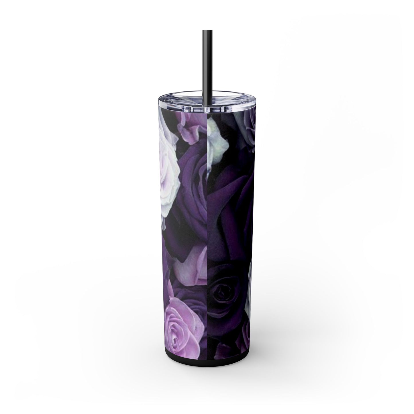Purple Roses Skinny Tumbler – Durable Stainless Steel 20 oz