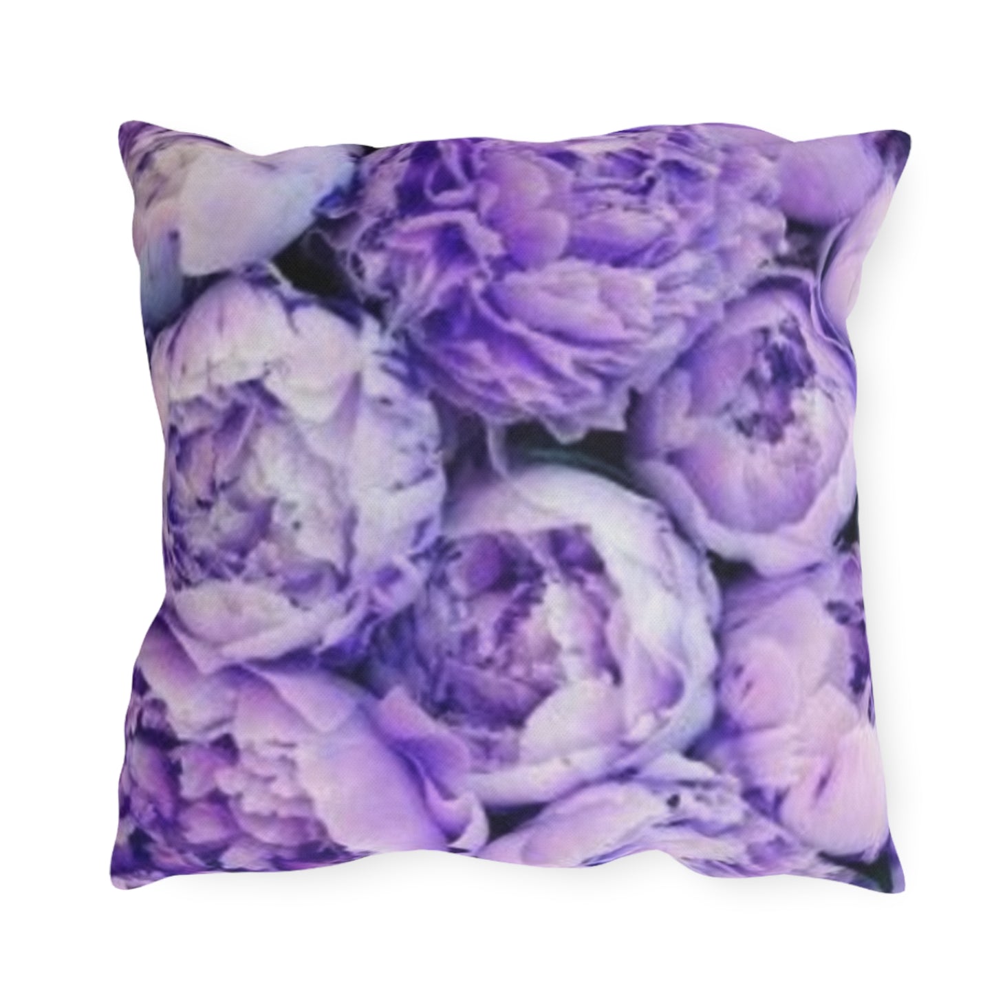 Purple Peony Outdoor Pillow