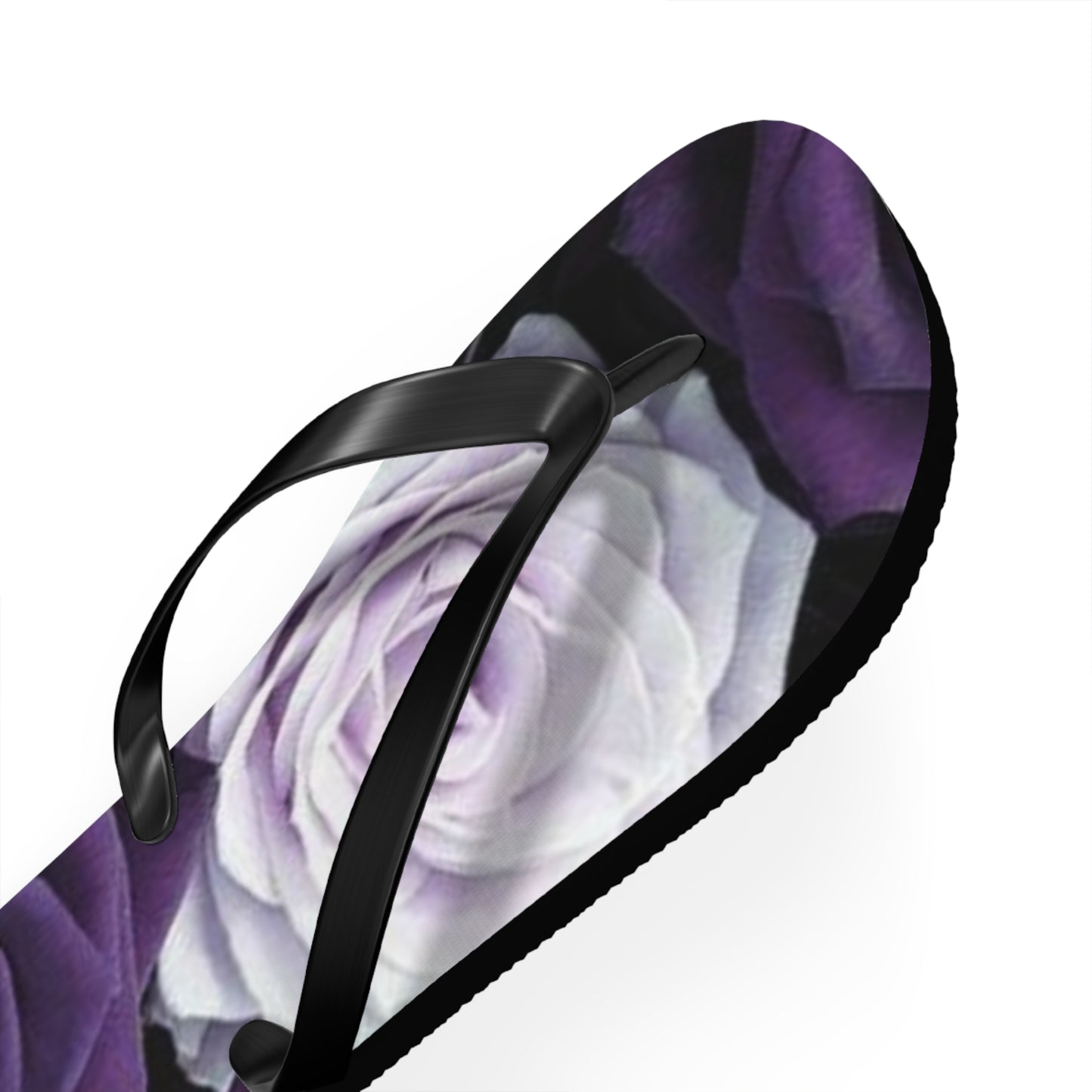 Purple Roses Flip Flops