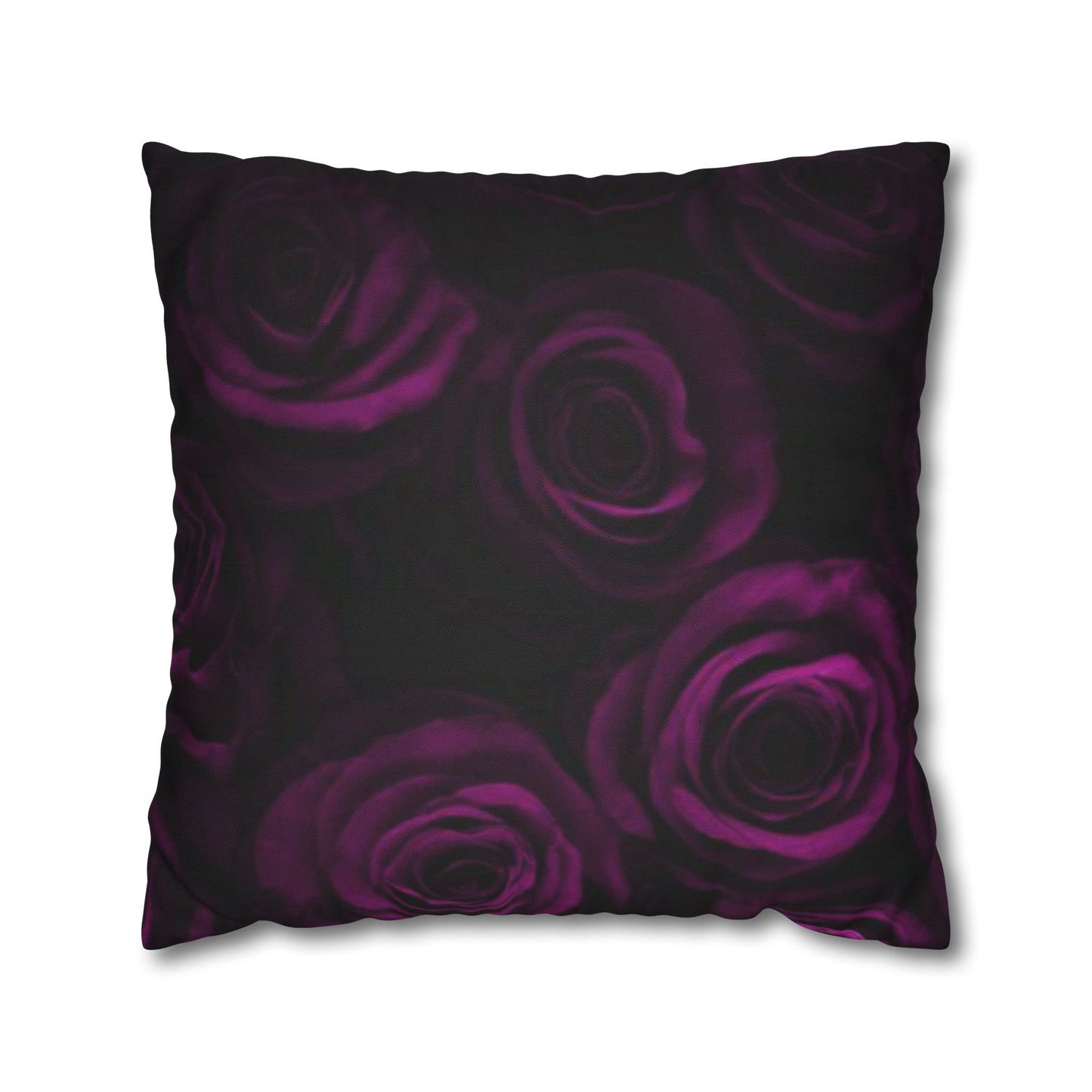 Dark Purple Roses Square Pillowcase