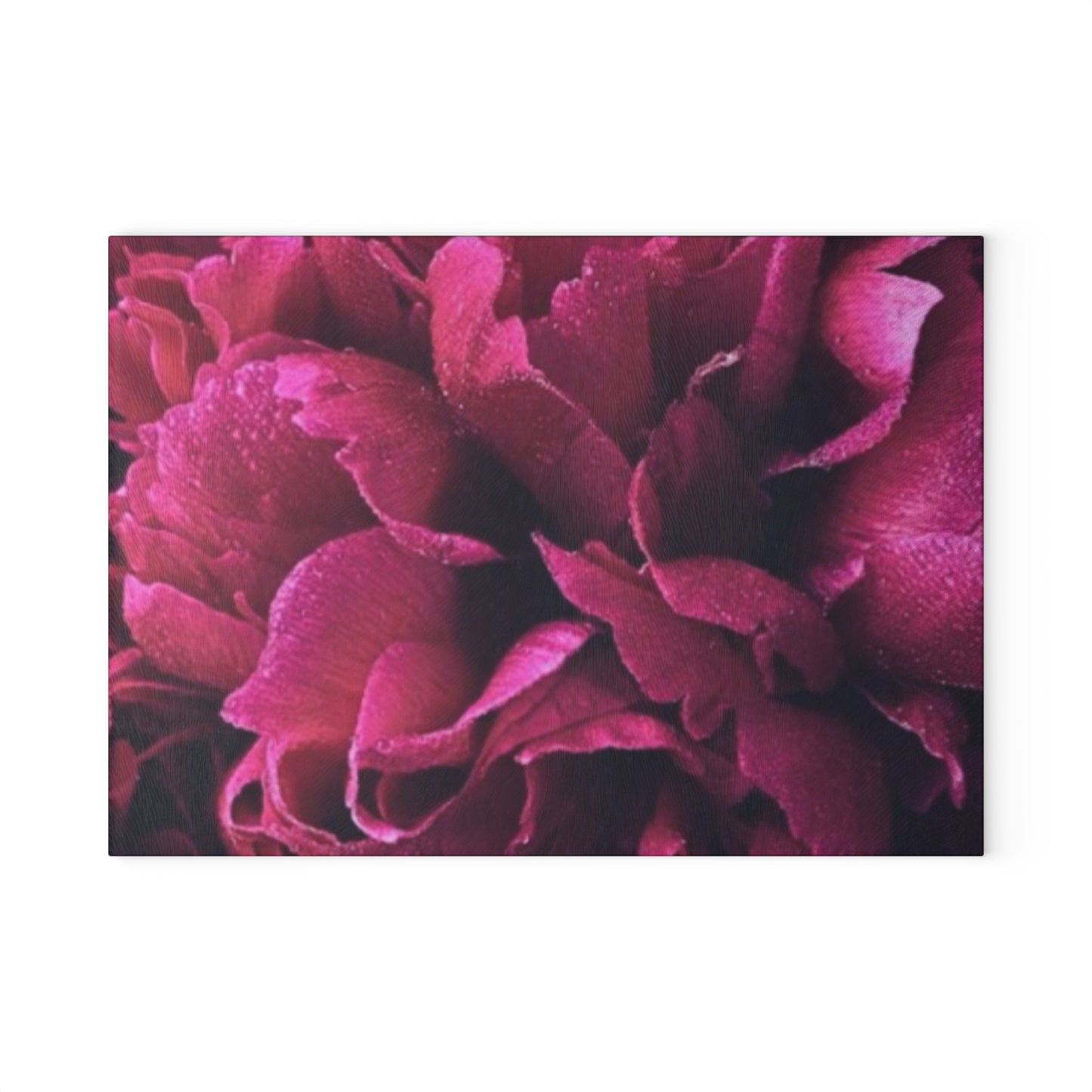 Magenta Floral Glass Cutting Board – Bright & Elegant Kitchen Accessory