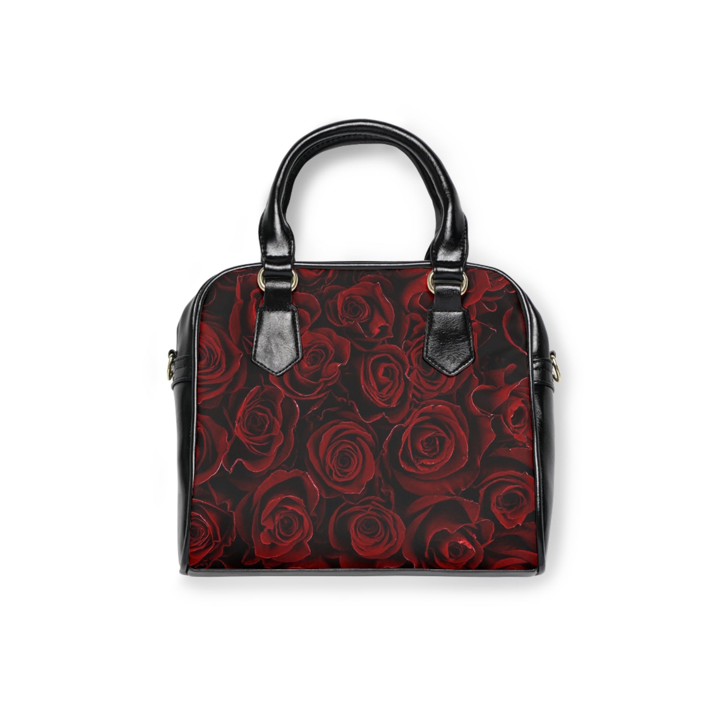 Red Roses Floral Shoulder Handbag – Bold Floral Style