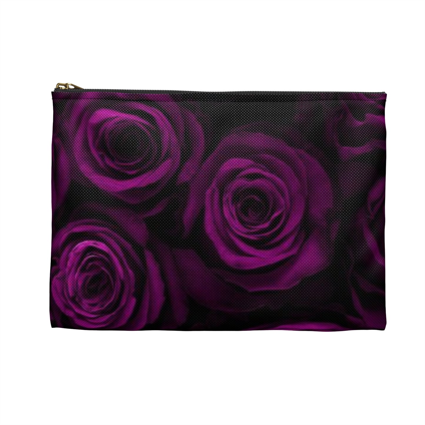 Dark Purple Roses Accessory Pouch