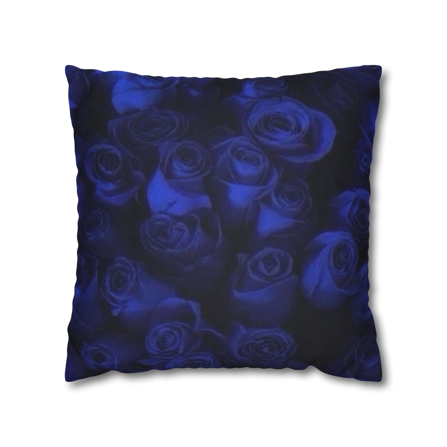 Dark Blue Roses Square Pillowcase