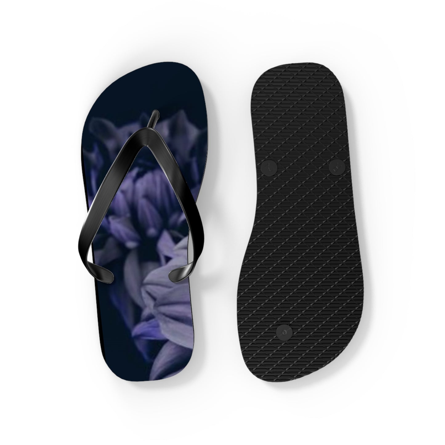 Blue Dahlia Flip Flops