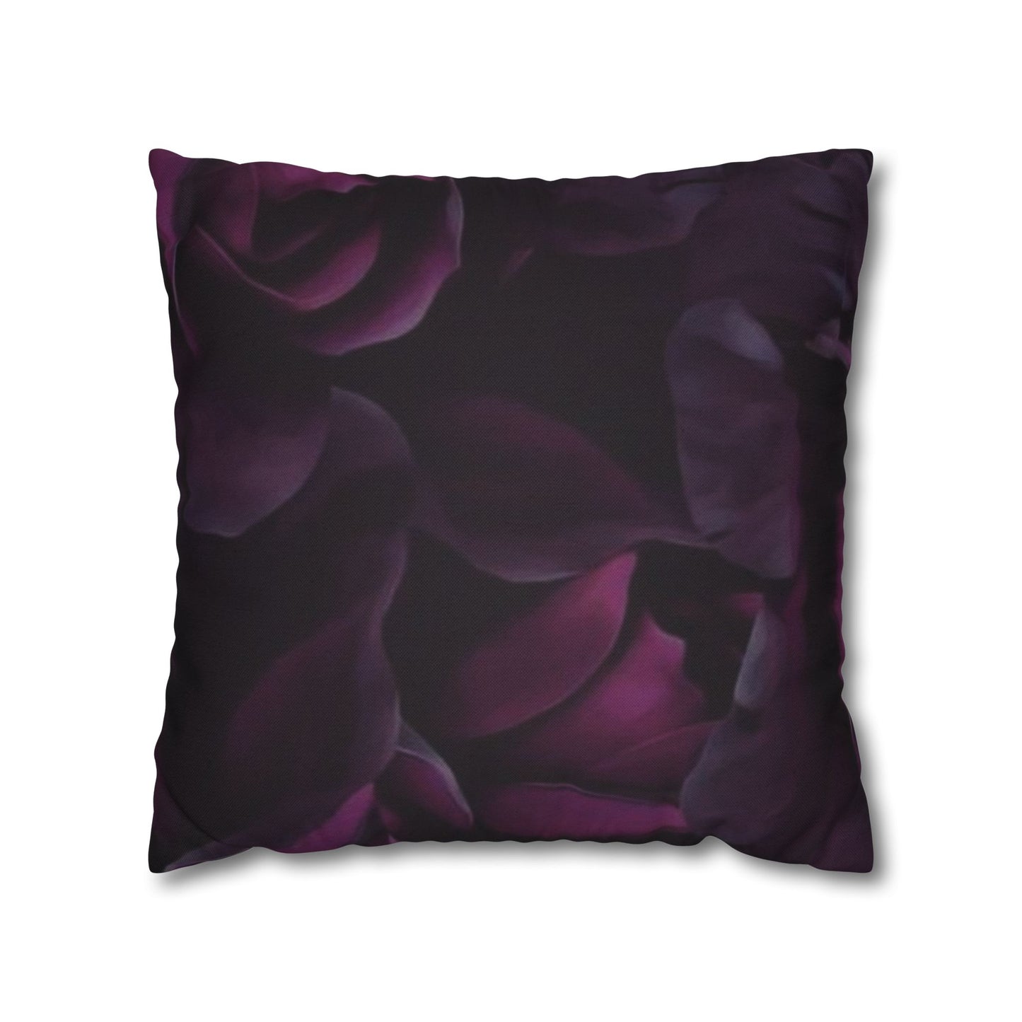 Dark Purple Floral Square Pillowcase