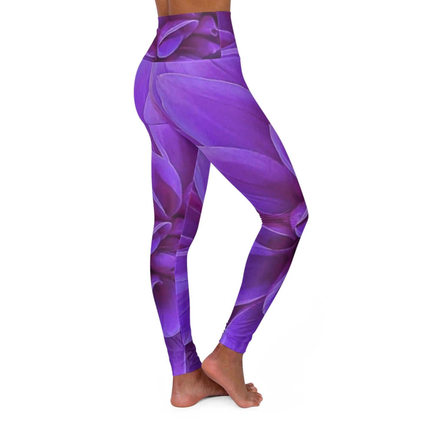 Purple Dahlia Floral Skinny Fit Legging for Gym