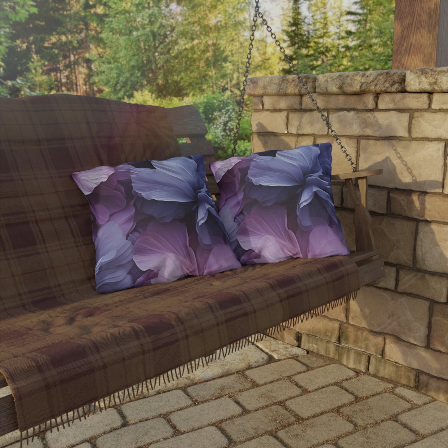 Floral Flow Outdoor Pillow