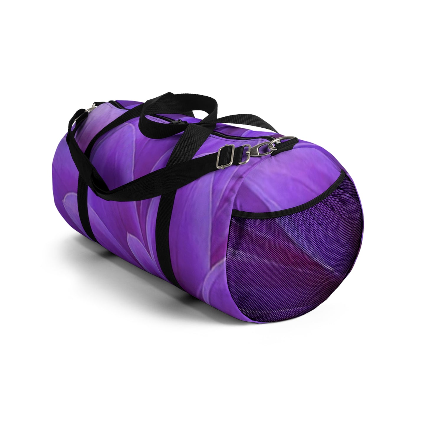 Purple Dahlia Floral Duffel Bag for Gym