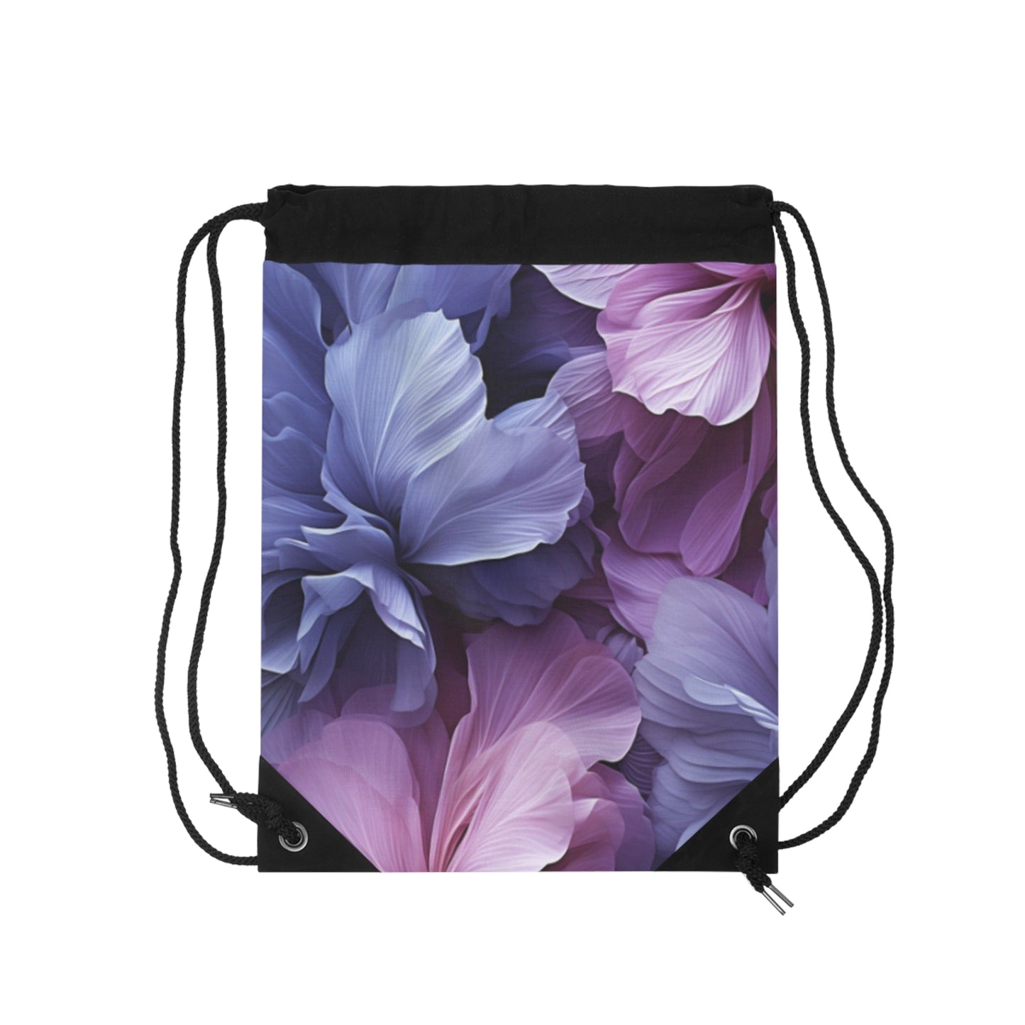 Floral Flow Drawstring Bag