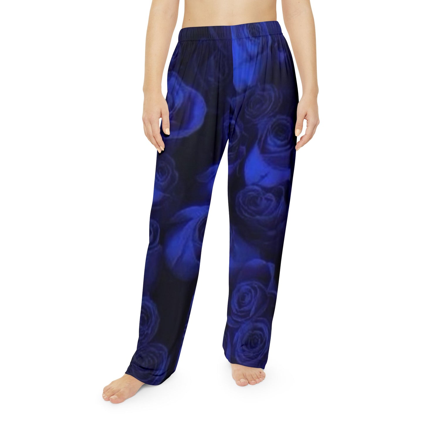 Dark Blue Roses Pajama Pants
