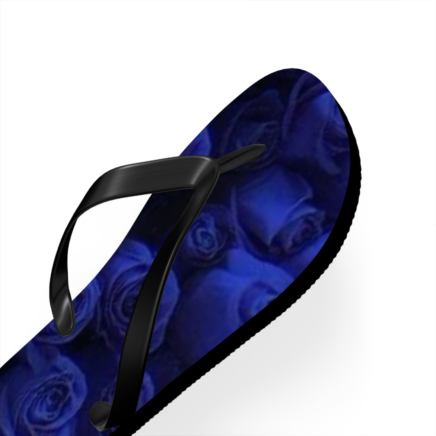 Dark Blue Roses Flip Flops