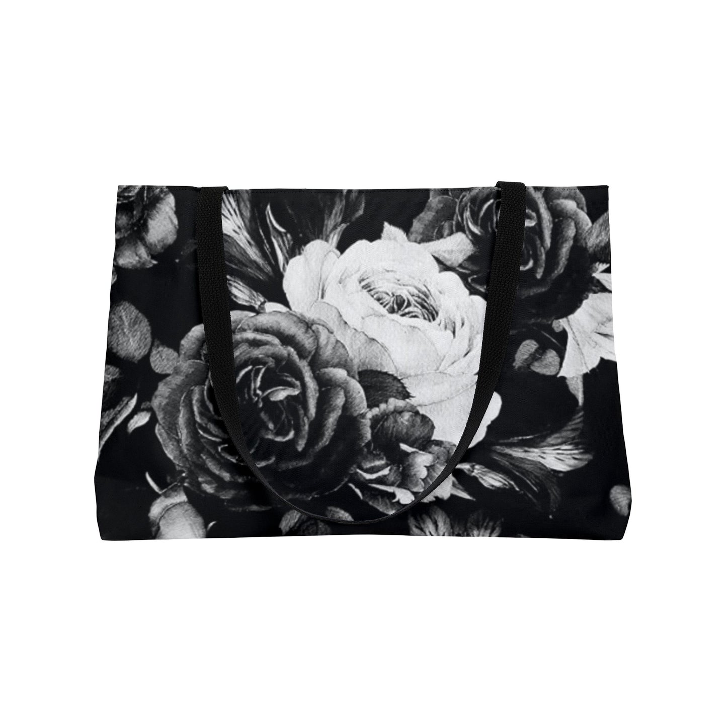 Black and White Floral Tote Bag – Stylish, Spacious & Floral-Fresh