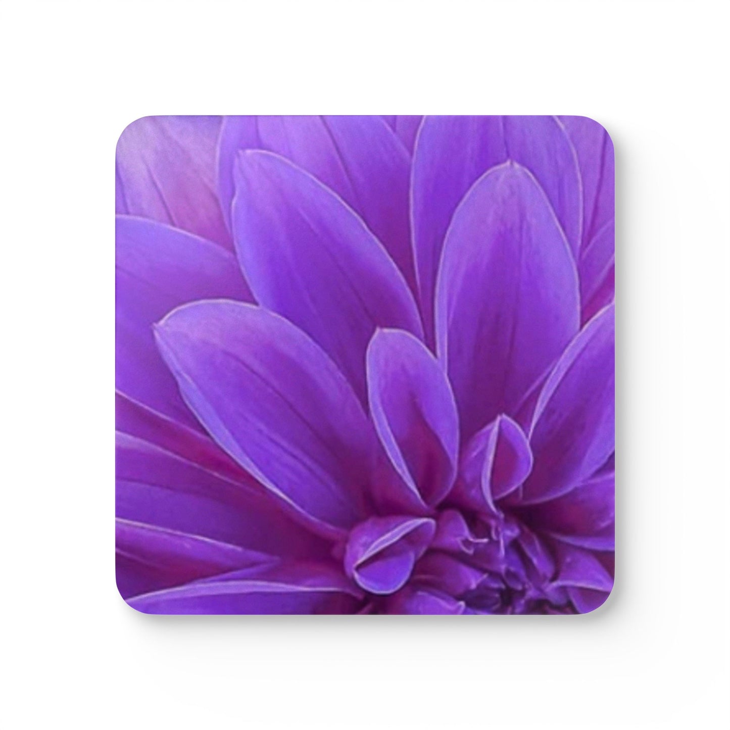Purple Dahlia Coaster Set