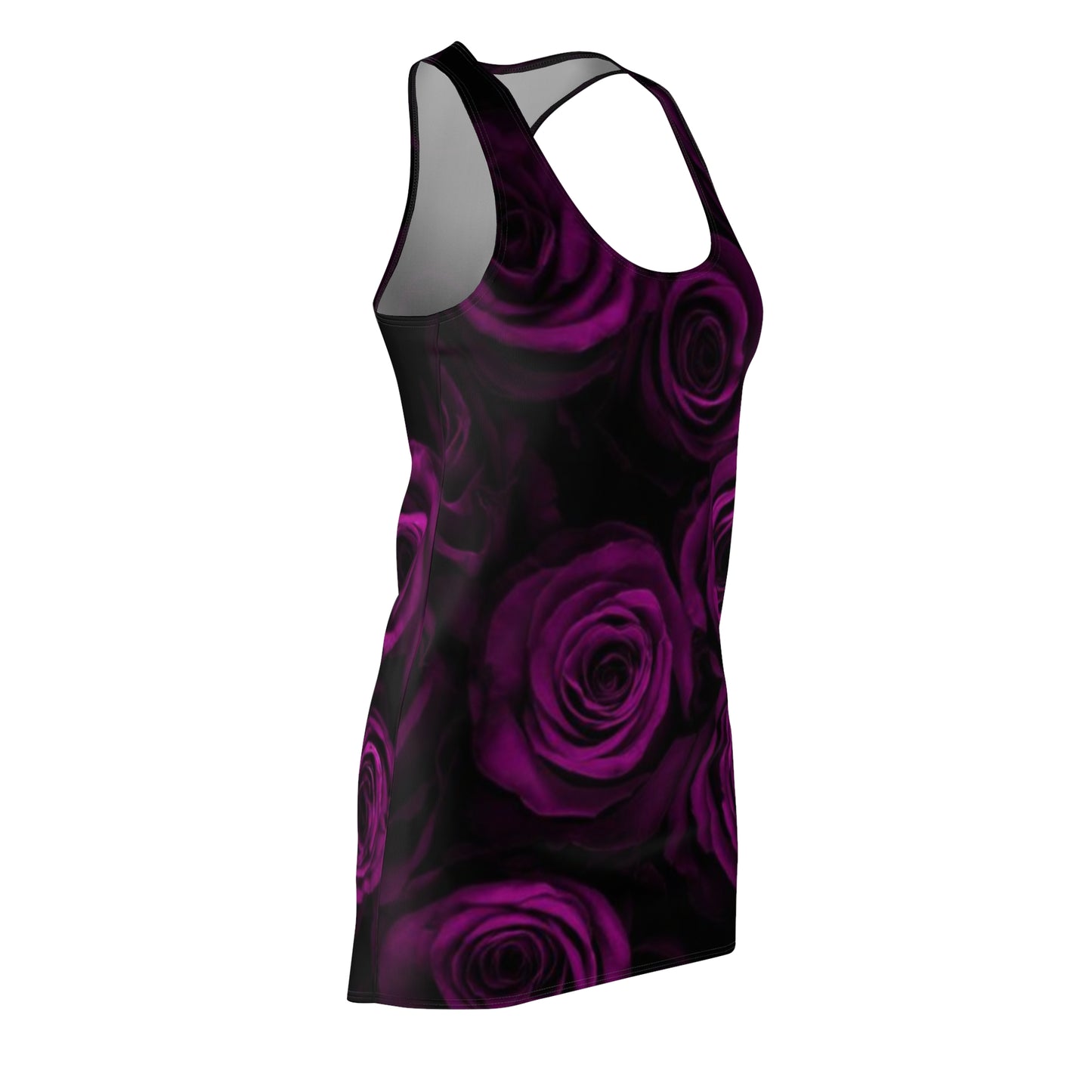 Dark Purple Roses Racerback Dress