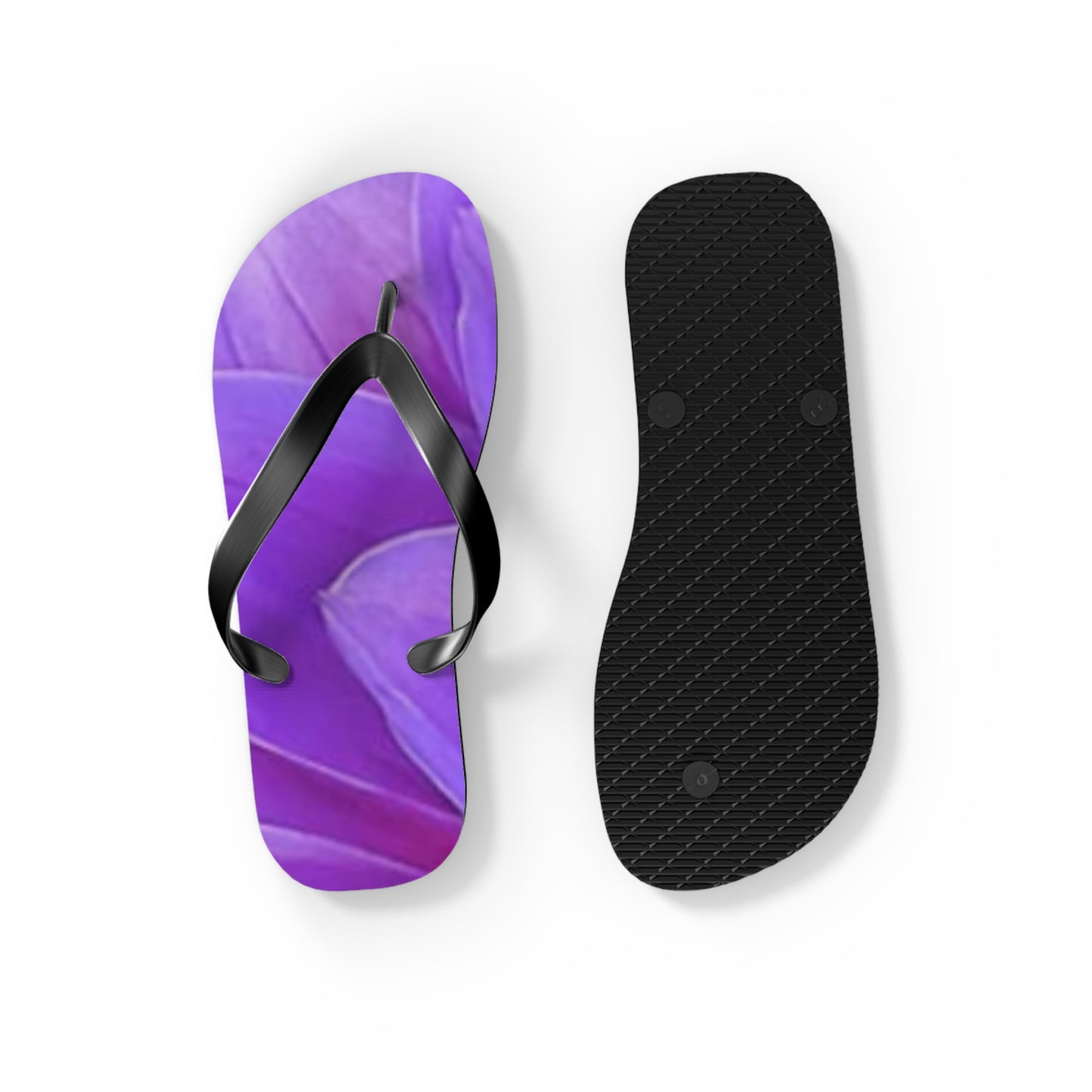 Purple Dahlia Flip Flops