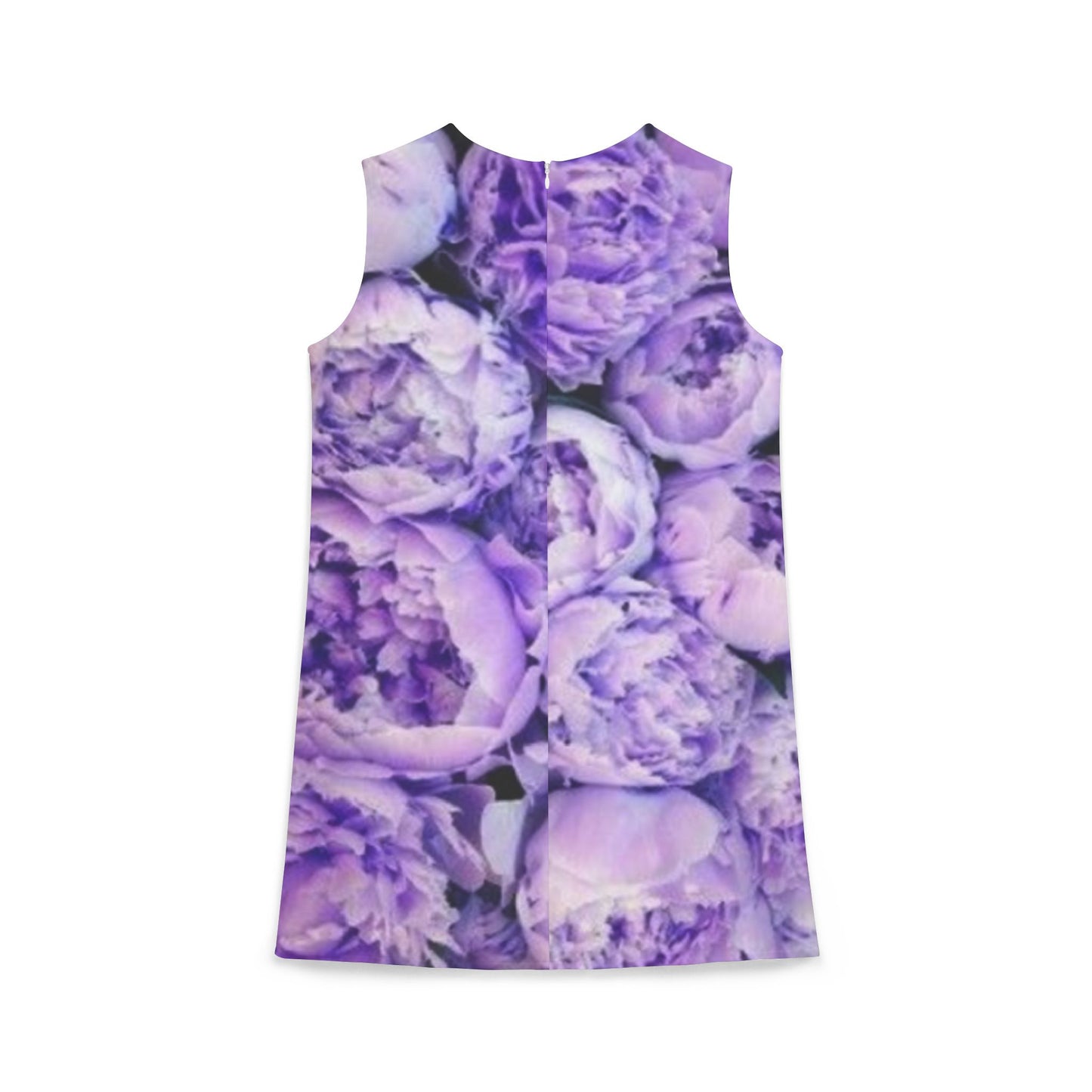 Purple Peony Sleeveless Dress