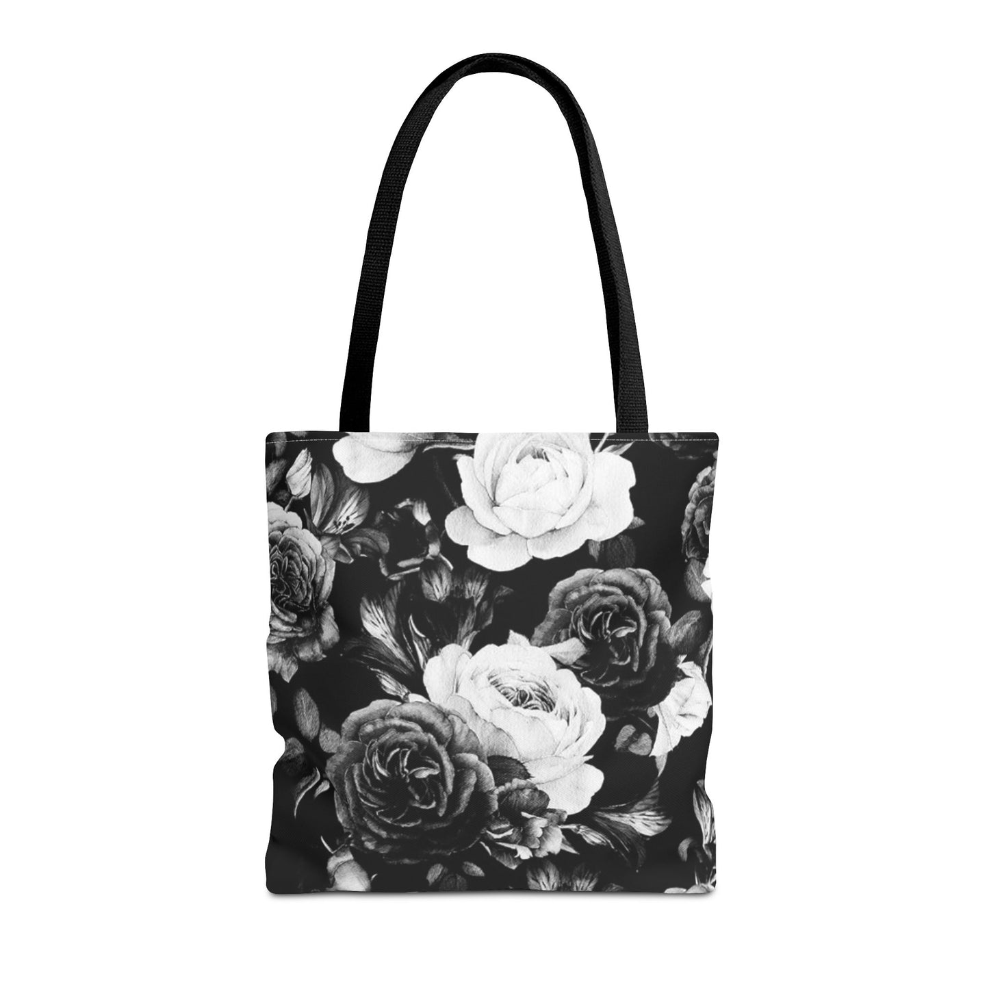 Black & White Floral Tote Bag for Women – Chic & Roomy