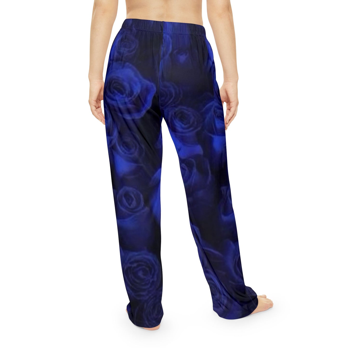 Dark Blue Roses Pajama Pants