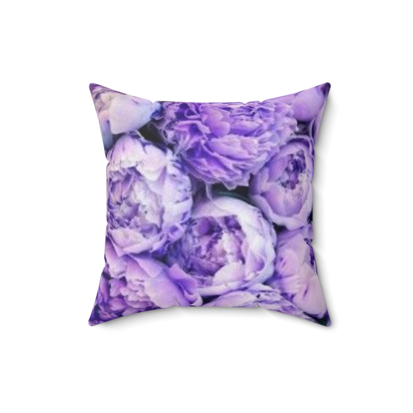 Purple Peony Square Pillow