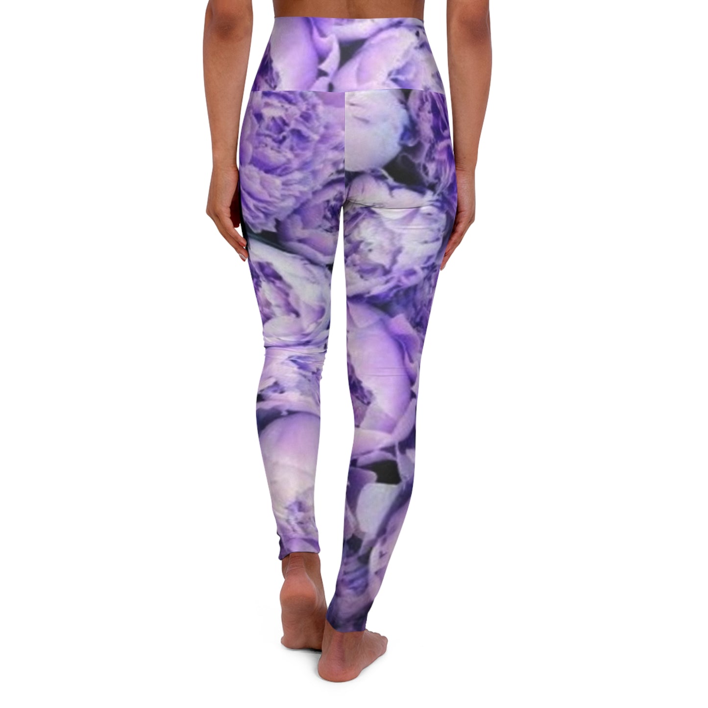 Purple Peony Floral Skinny Fit Legging for Gym
