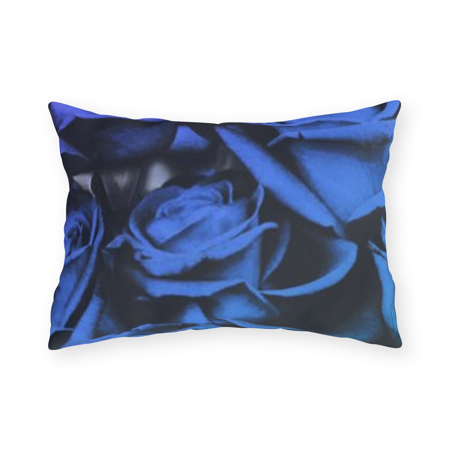 Blue Roses Outdoor Pillow