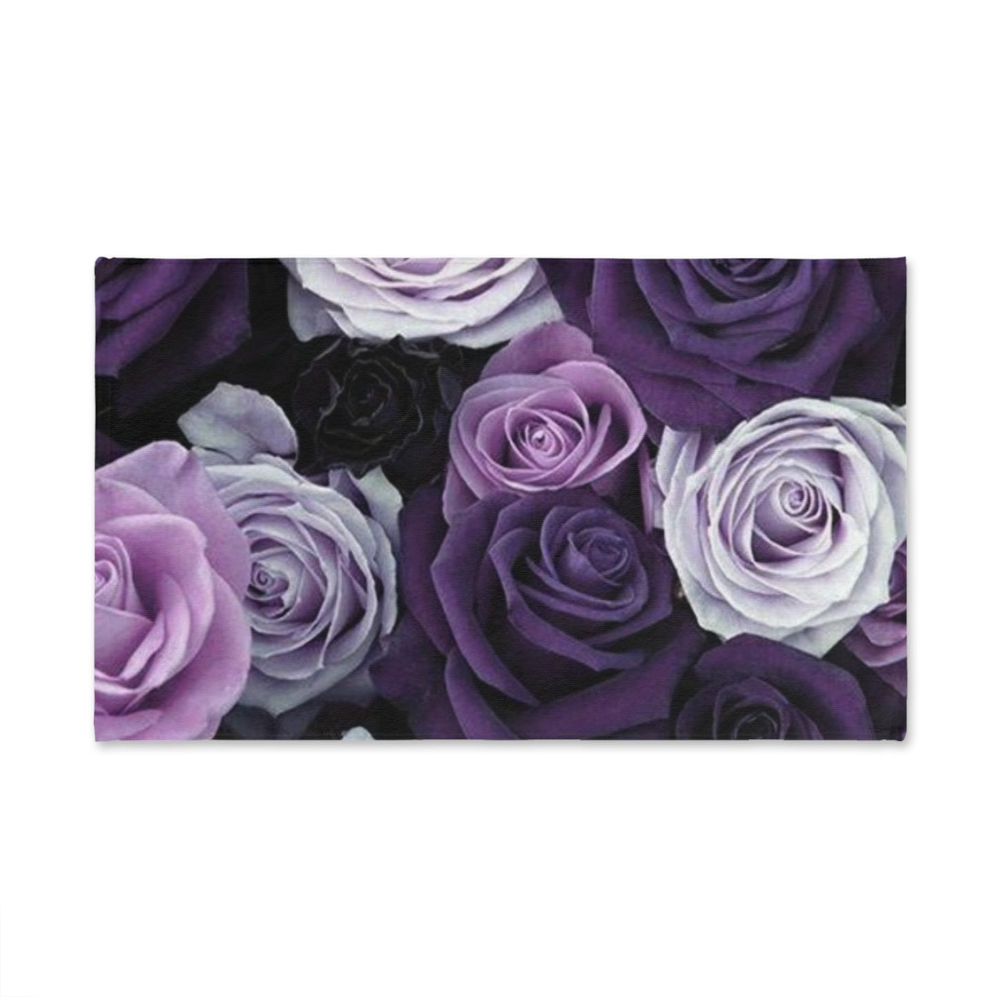 Floral Hand Towel – Purple Roses Style