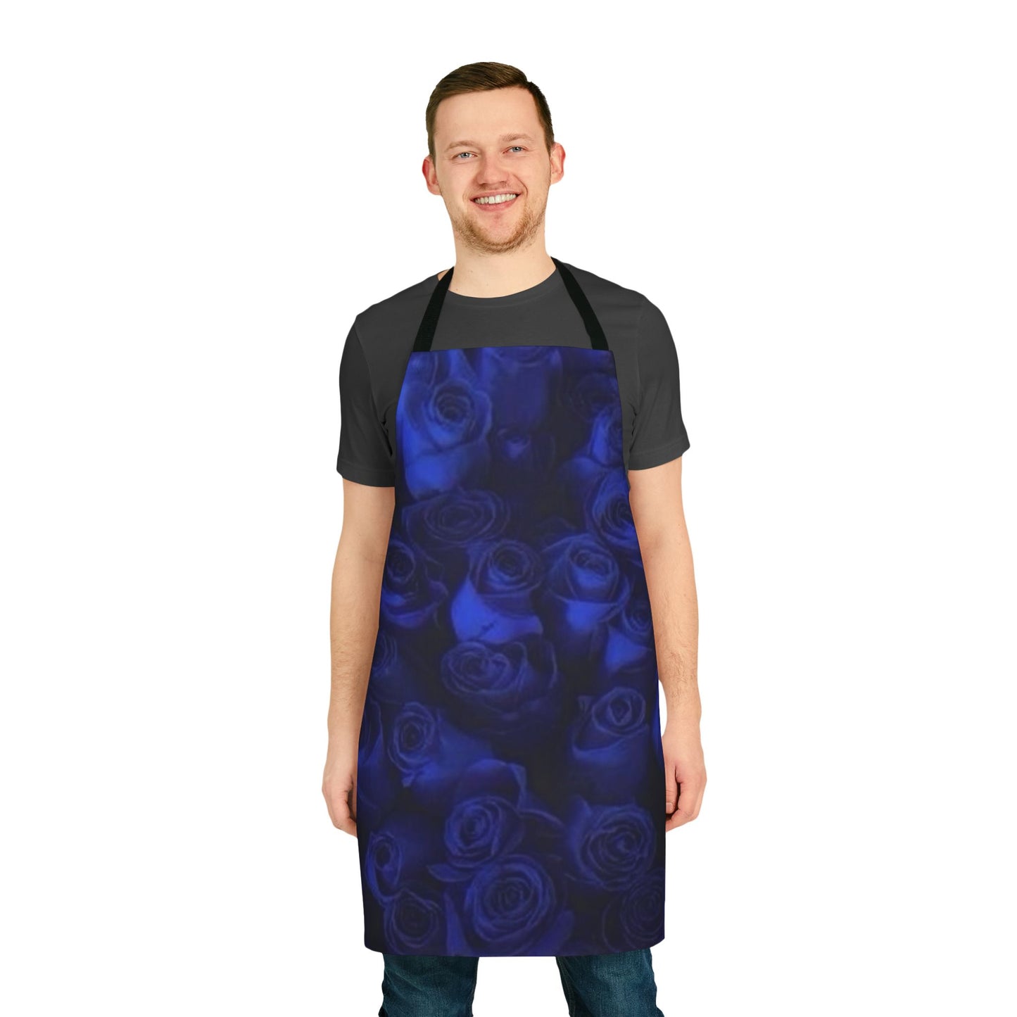 Dark Blue Roses Apron