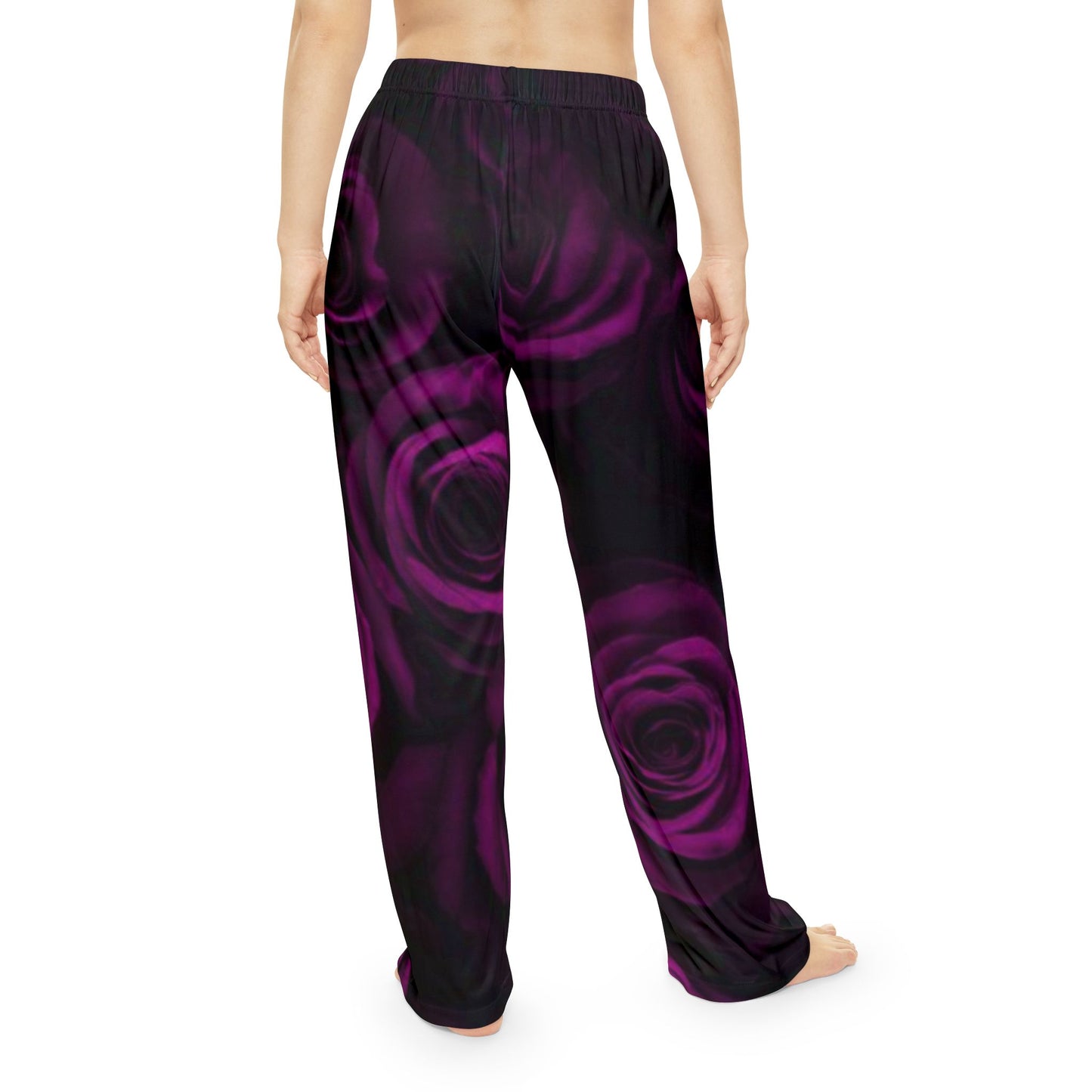 Dark Purple Roses Pajama Pants