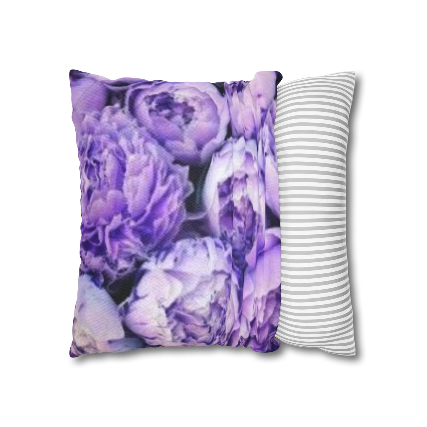 Purple Peony Square Pillowcase