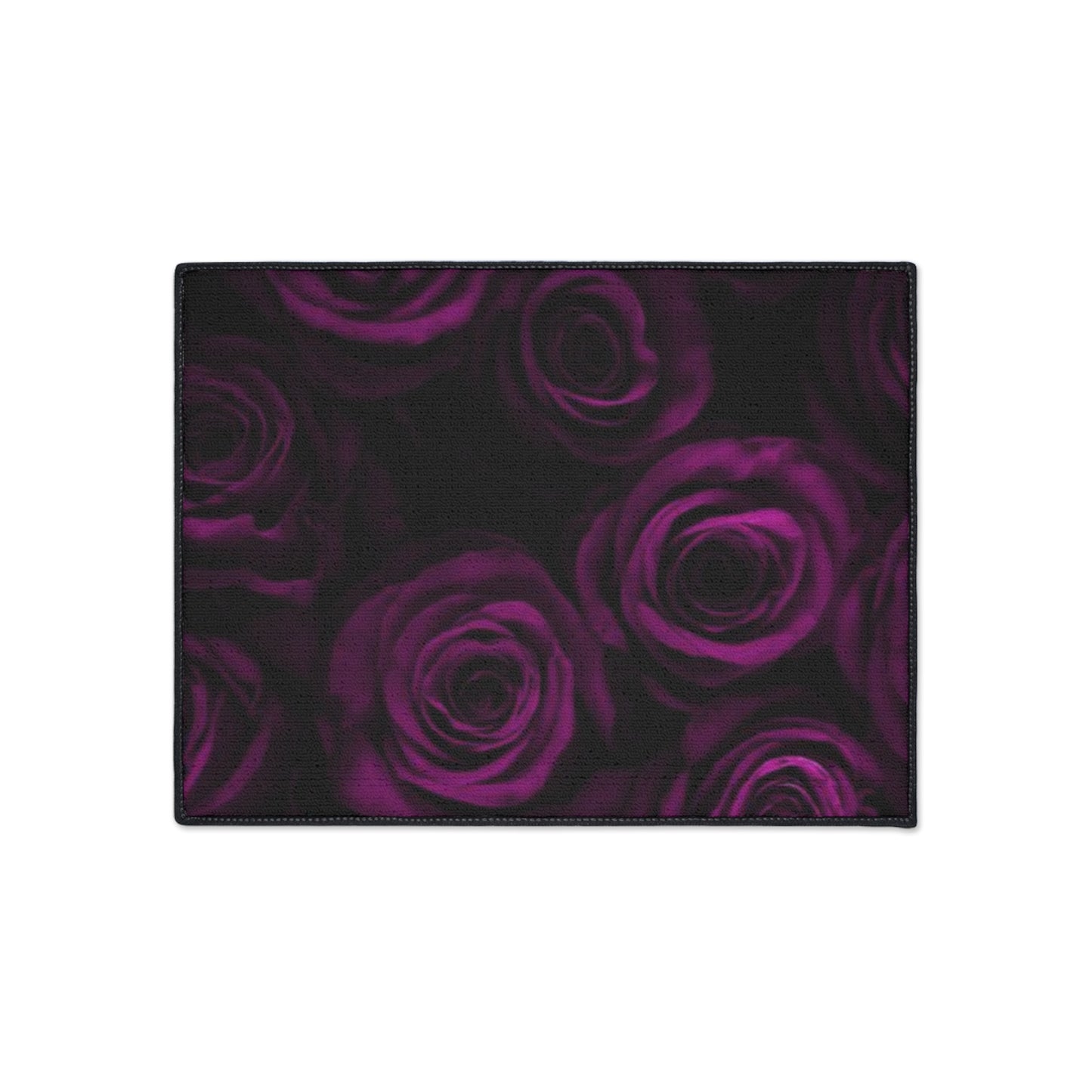 Dark Purple Roses Heavy Duty Floor Mat