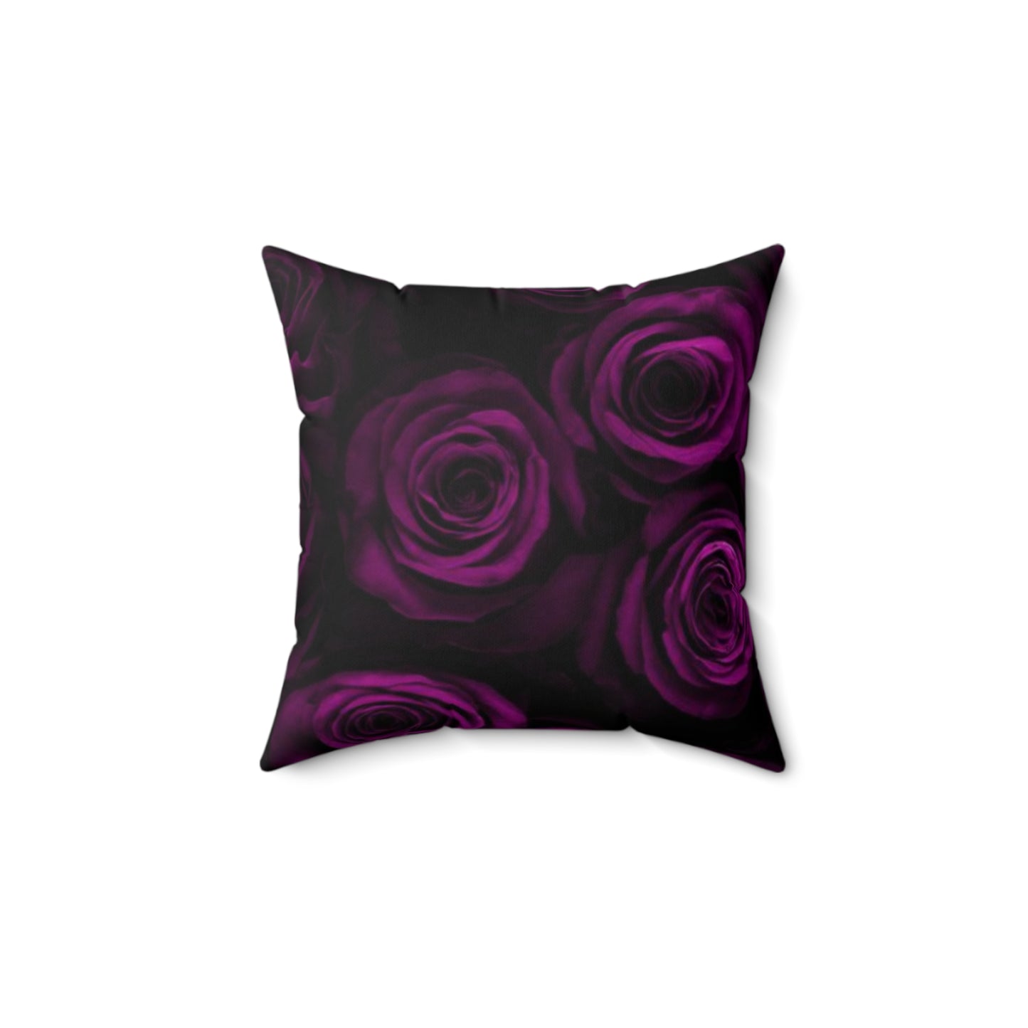 Dark Purple Roses Square Pillow