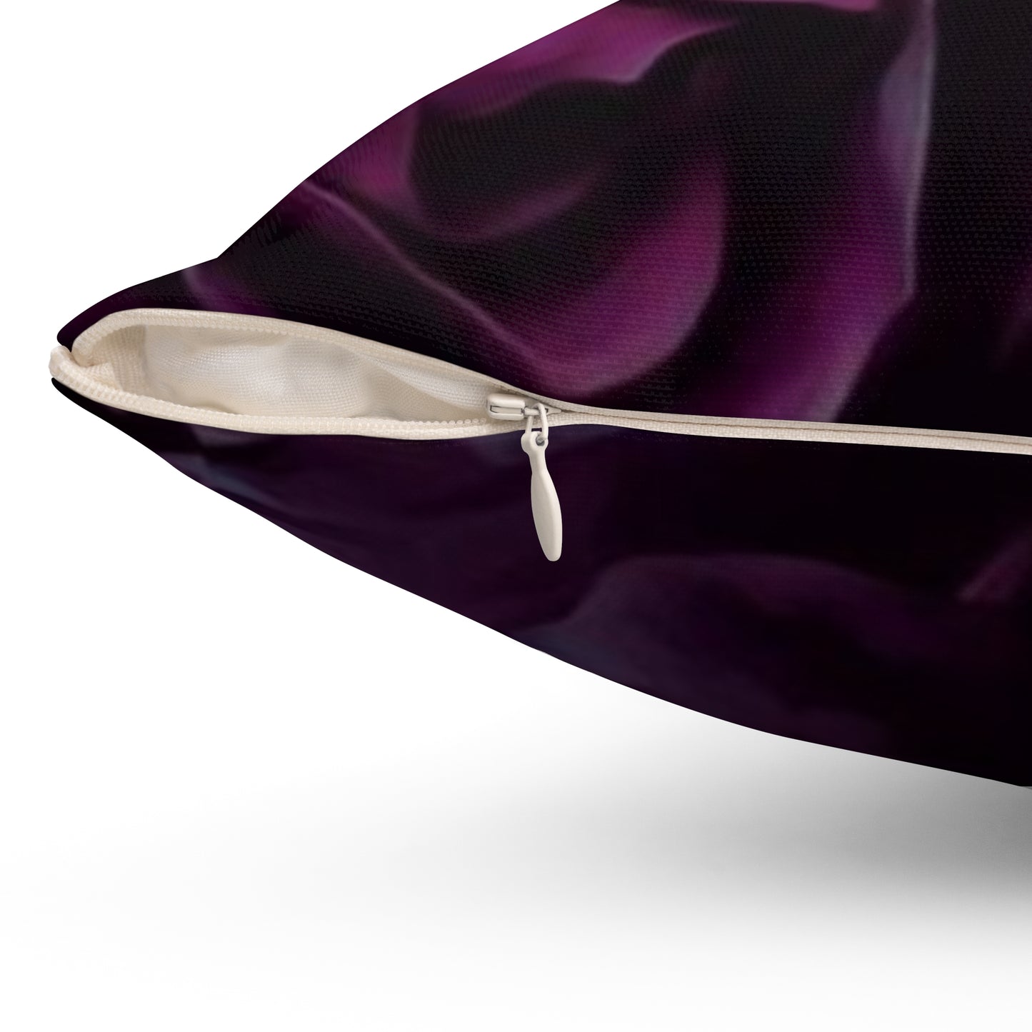 Dark Purple Floral Square Pillow