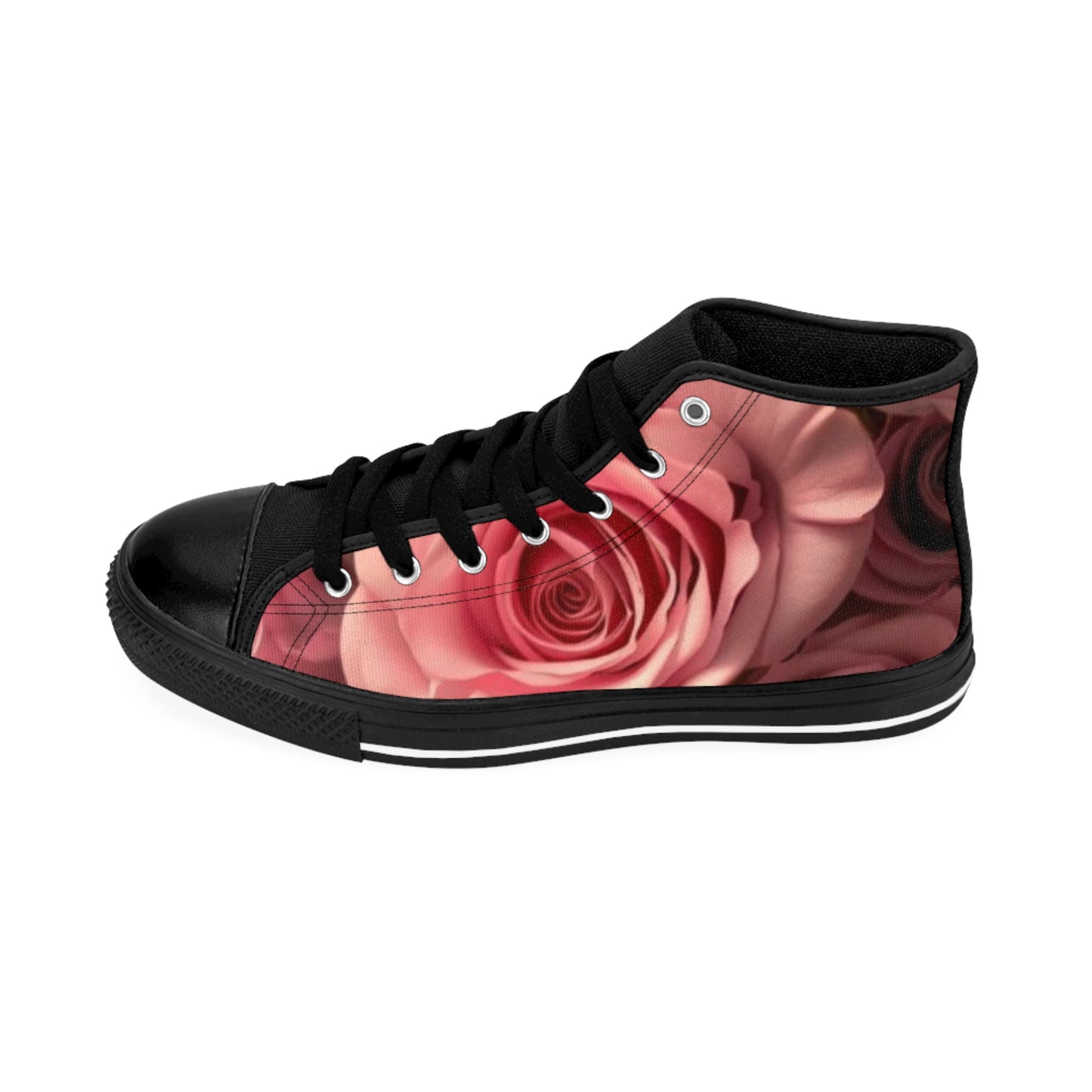 Pink Roses High Top Sneakers
