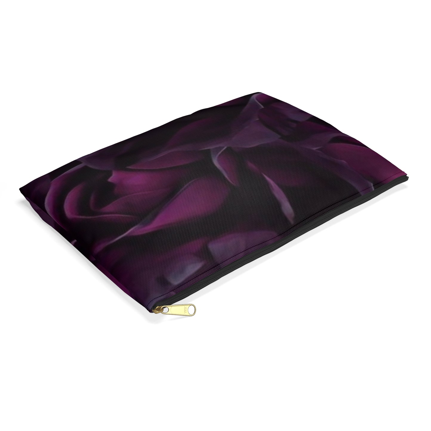 Dark Purple Floral Accessory Pouch