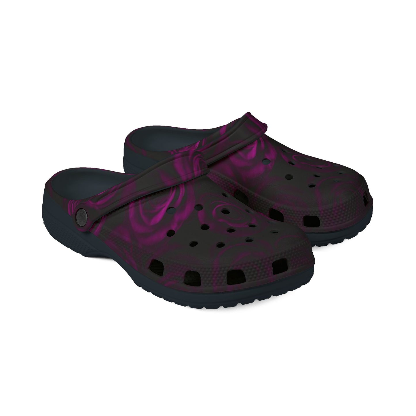 Dark Purple Roses Foam Shoes
