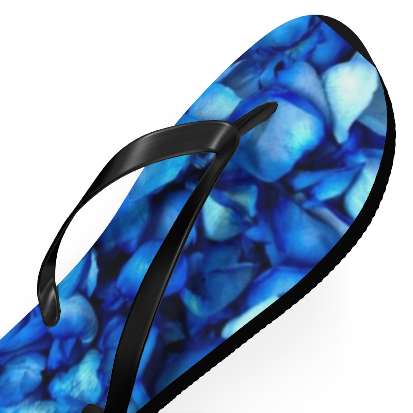 Blue Petals Flip Flops