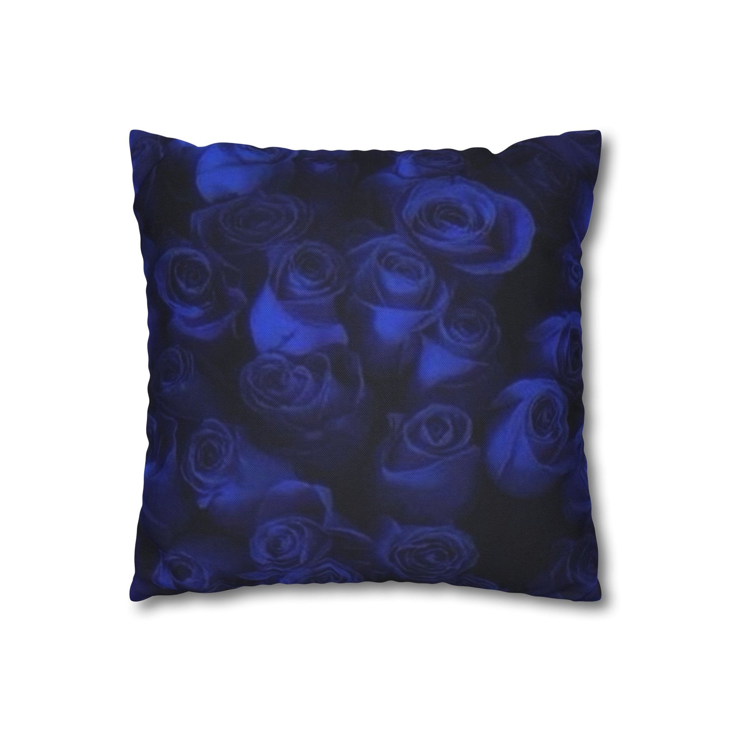 Dark Blue Roses Square Pillowcase