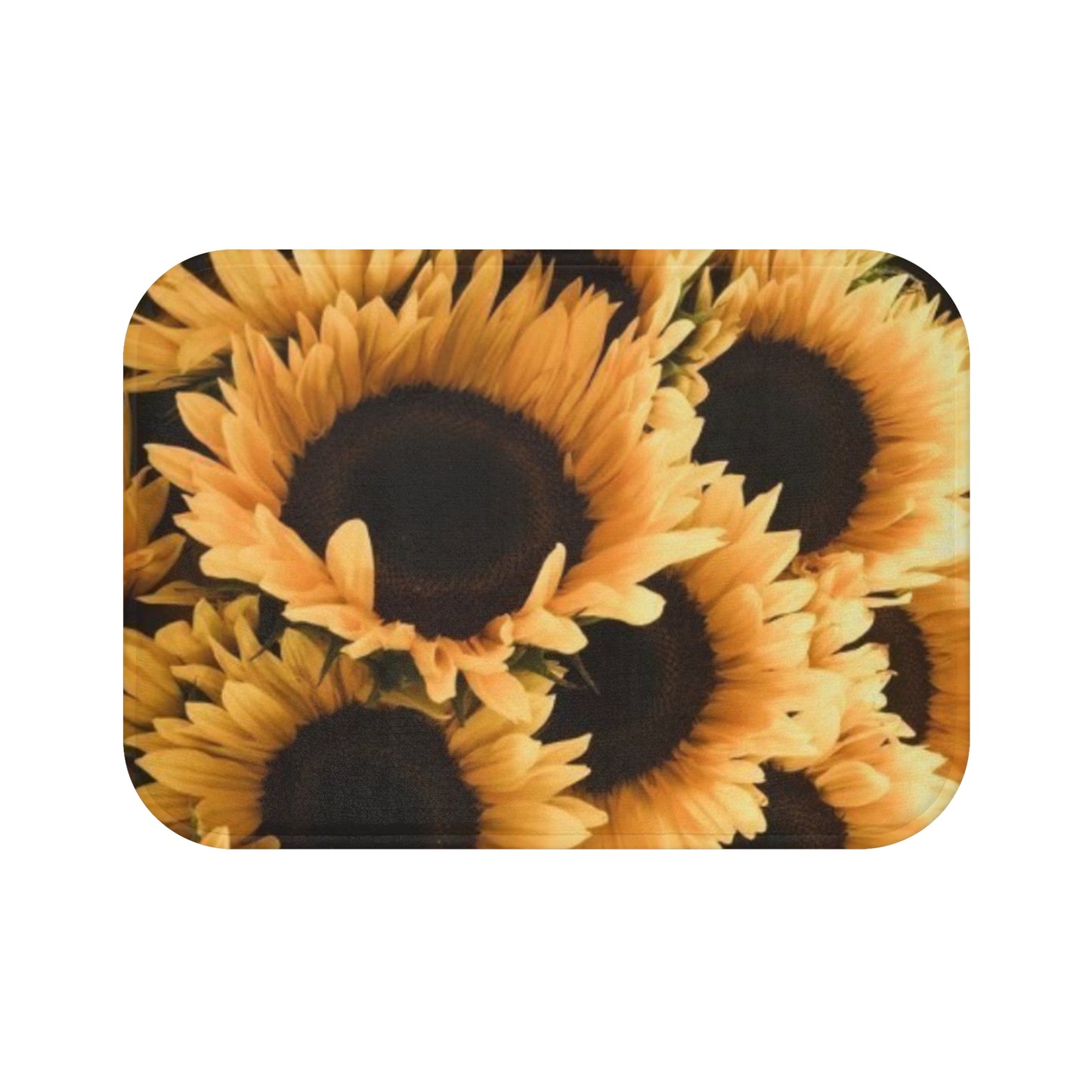 Sunflower Floral Bath Mat Anti Slipping