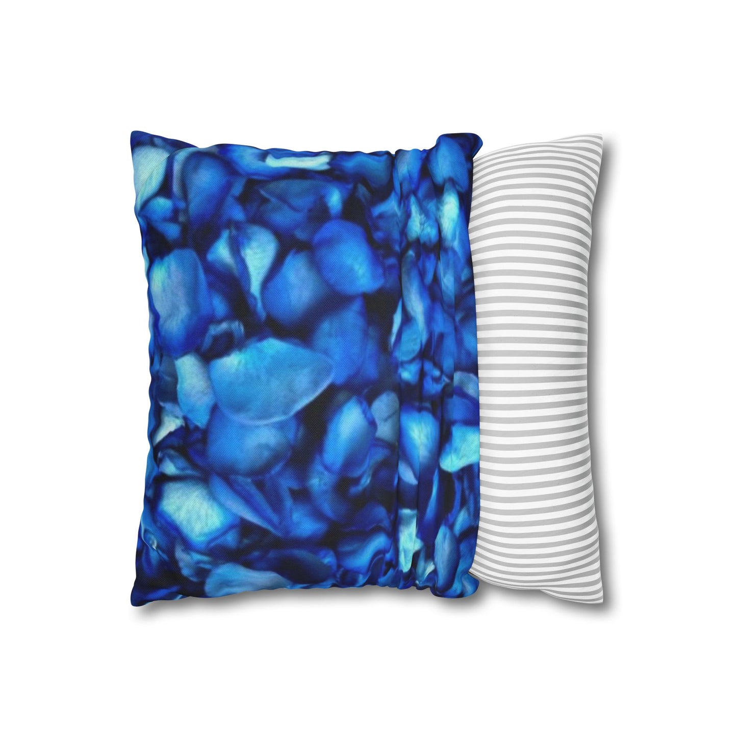 Blue Petals Square Pillowcase