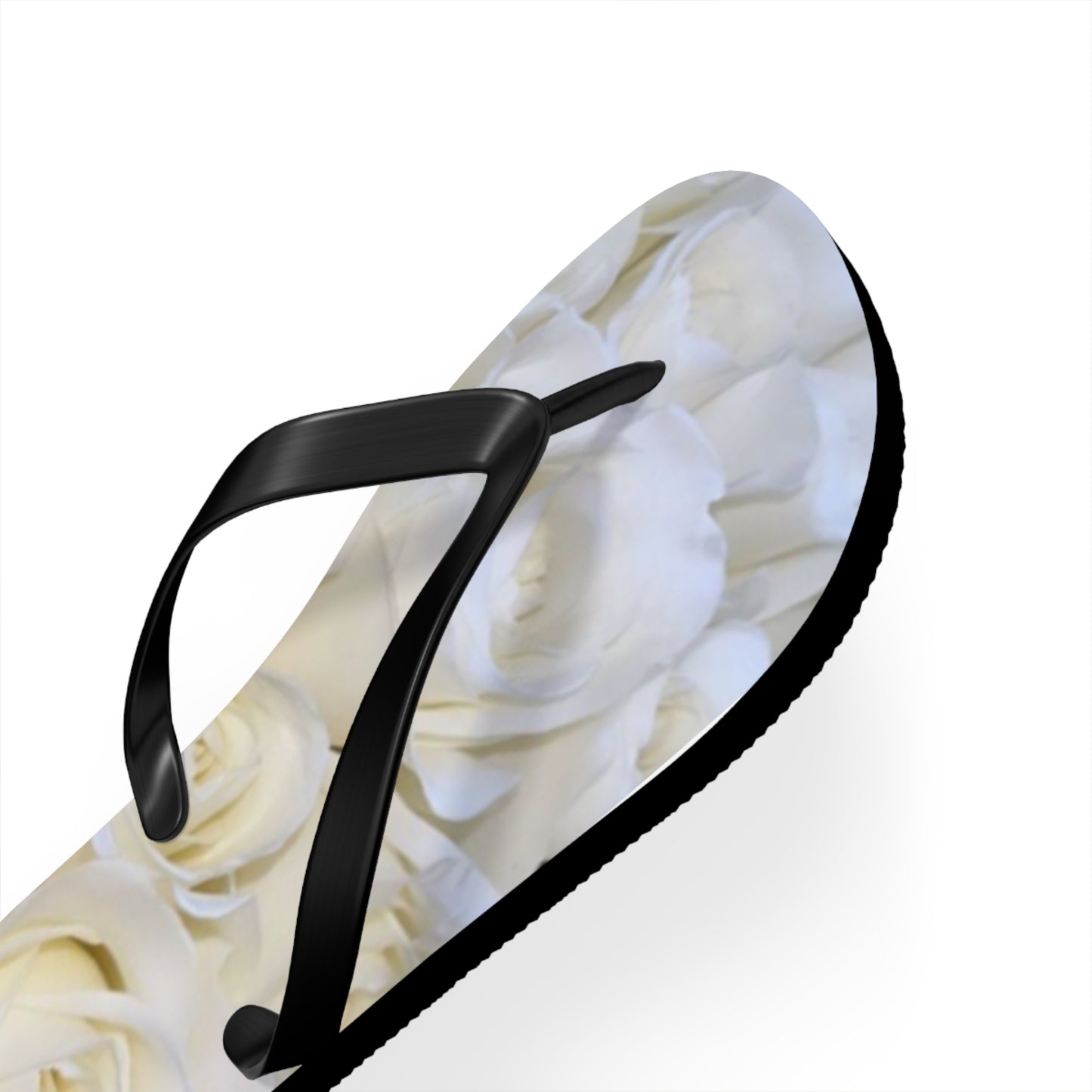 White Roses Flip Flops