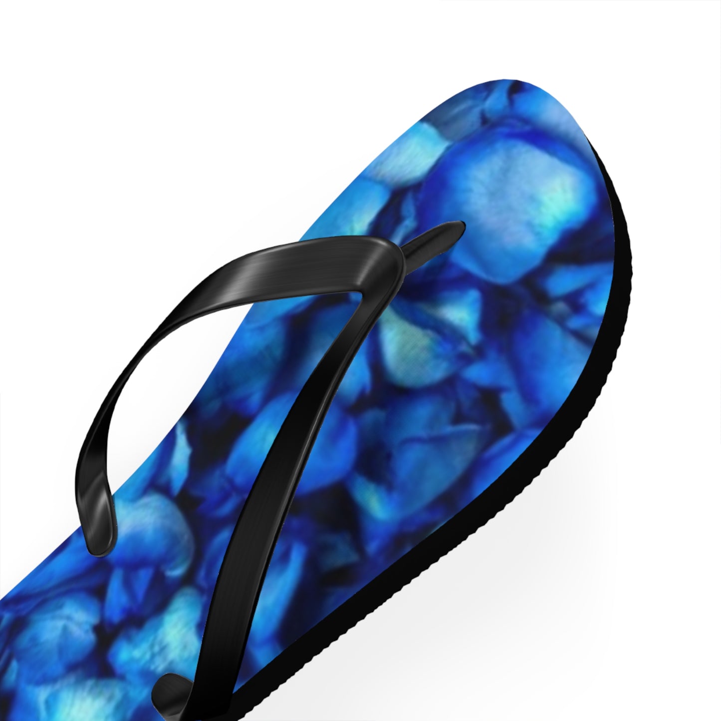 Blue Petals Flip Flops