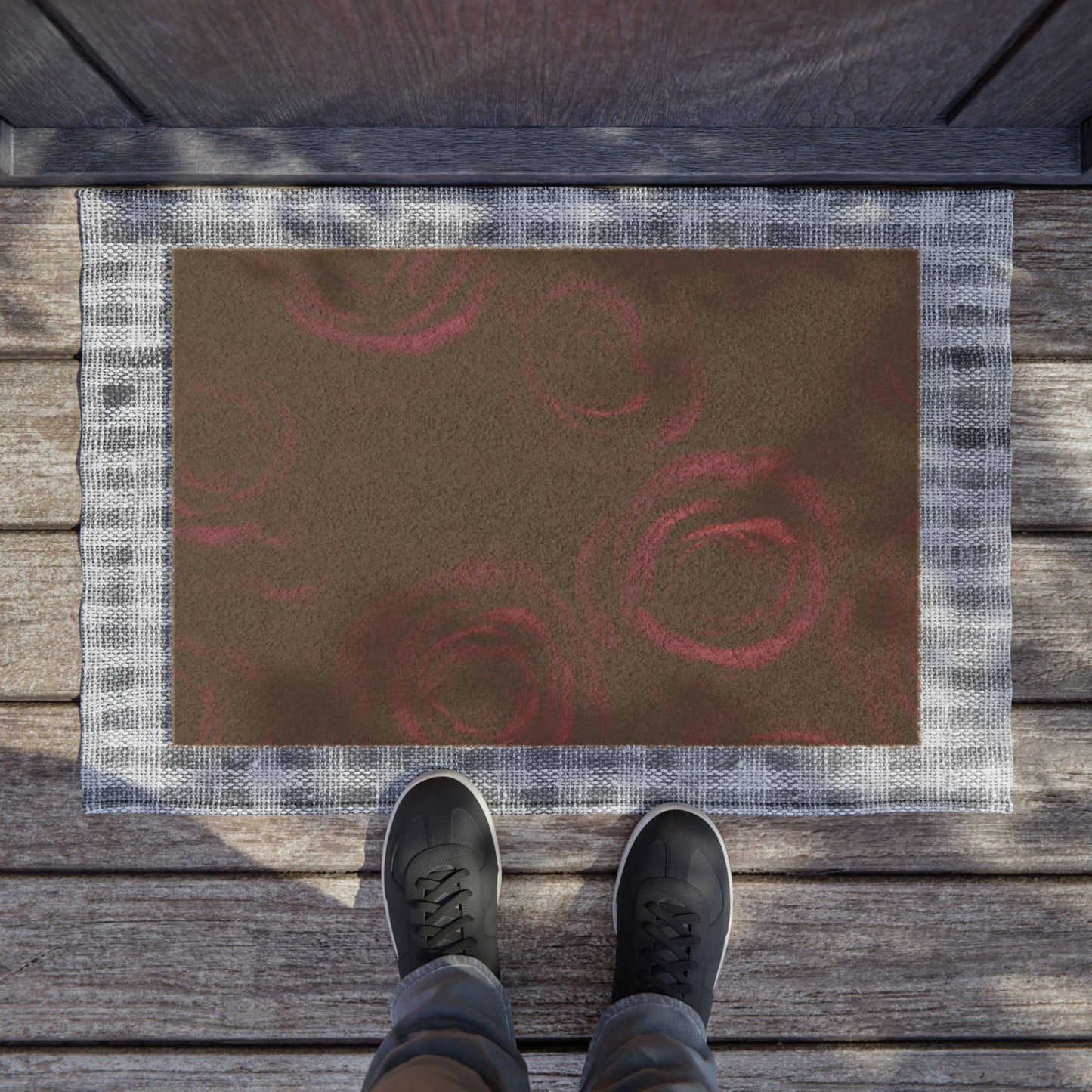 Dark Purple Roses Doormat