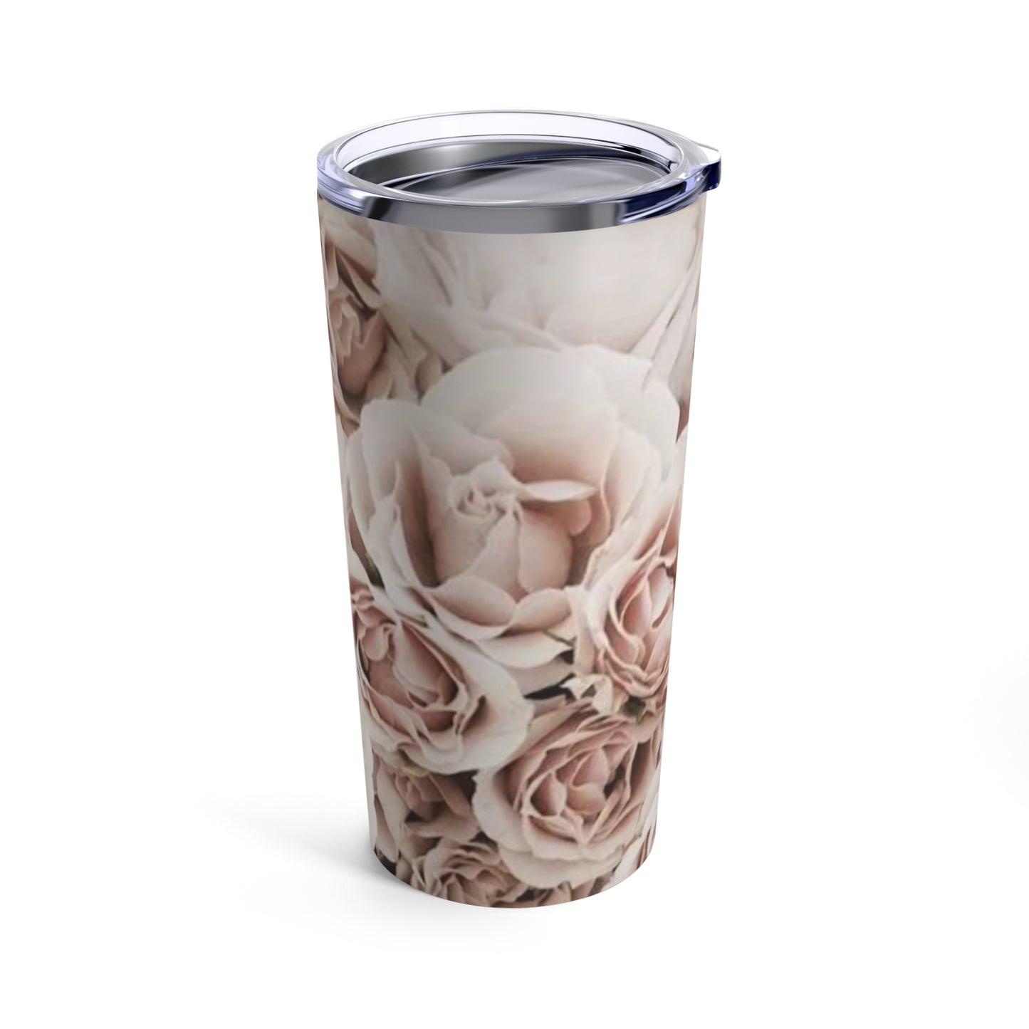 Stainless Steel Floral Tumbler 20 oz – Light Pink