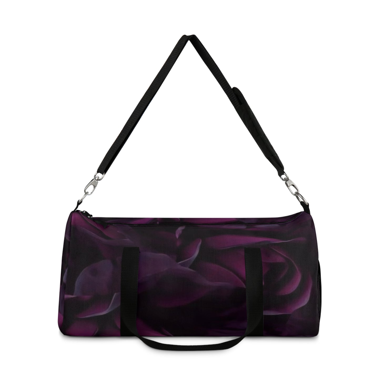 Dark Purple Floral Duffel Bag