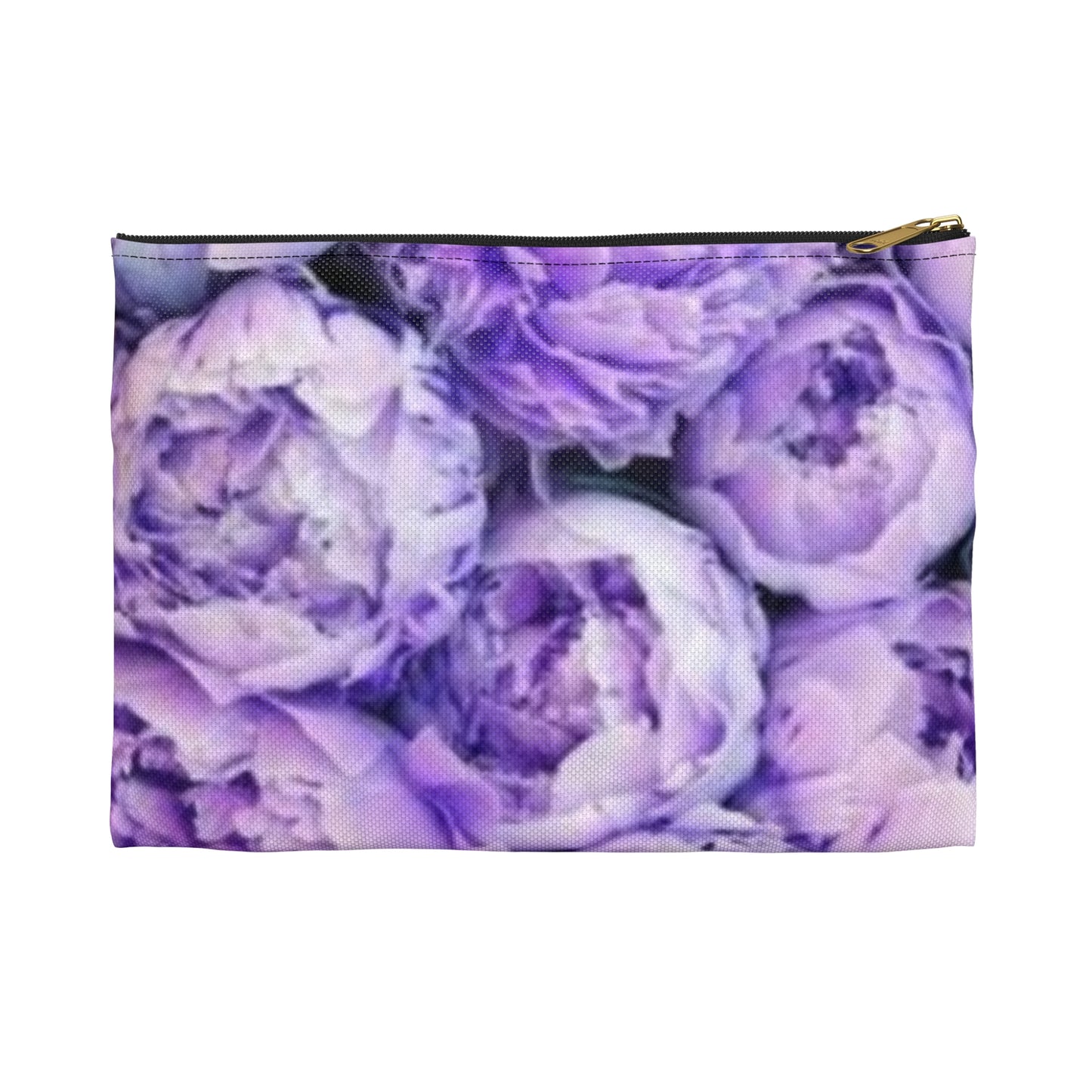 Purple Peony Floral Accessory Pouch – Bold & Practical
