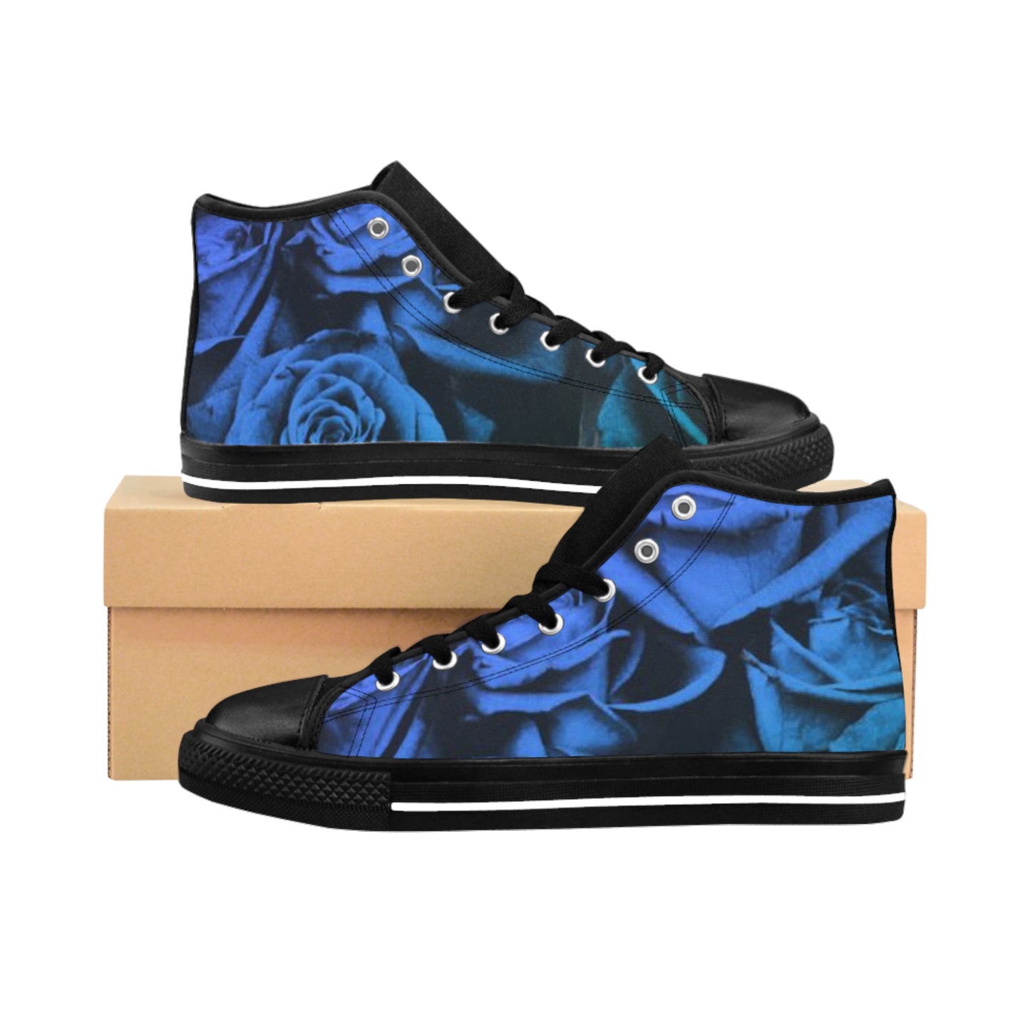 Blue Roses High Top Sneakers
