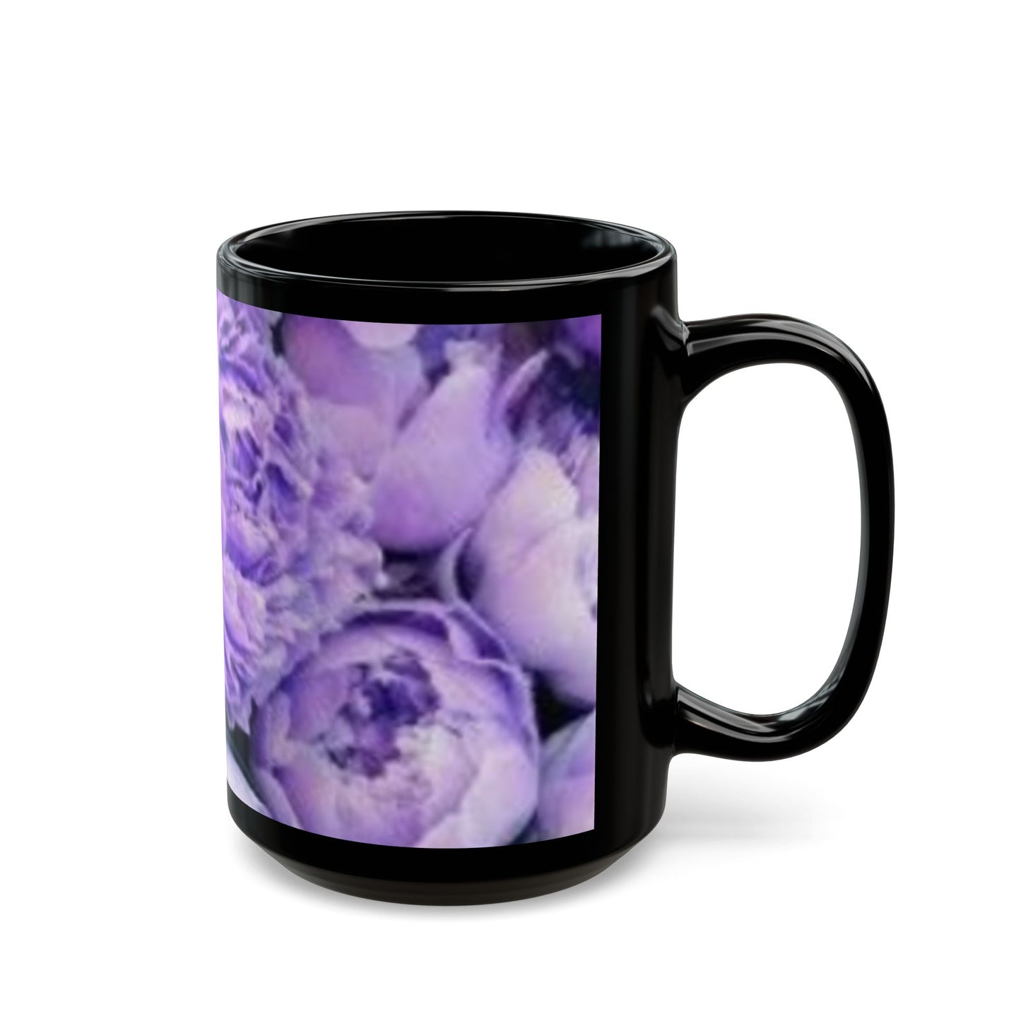 Purple Peony Floral Design Mug – Elegant Mug for Gifting