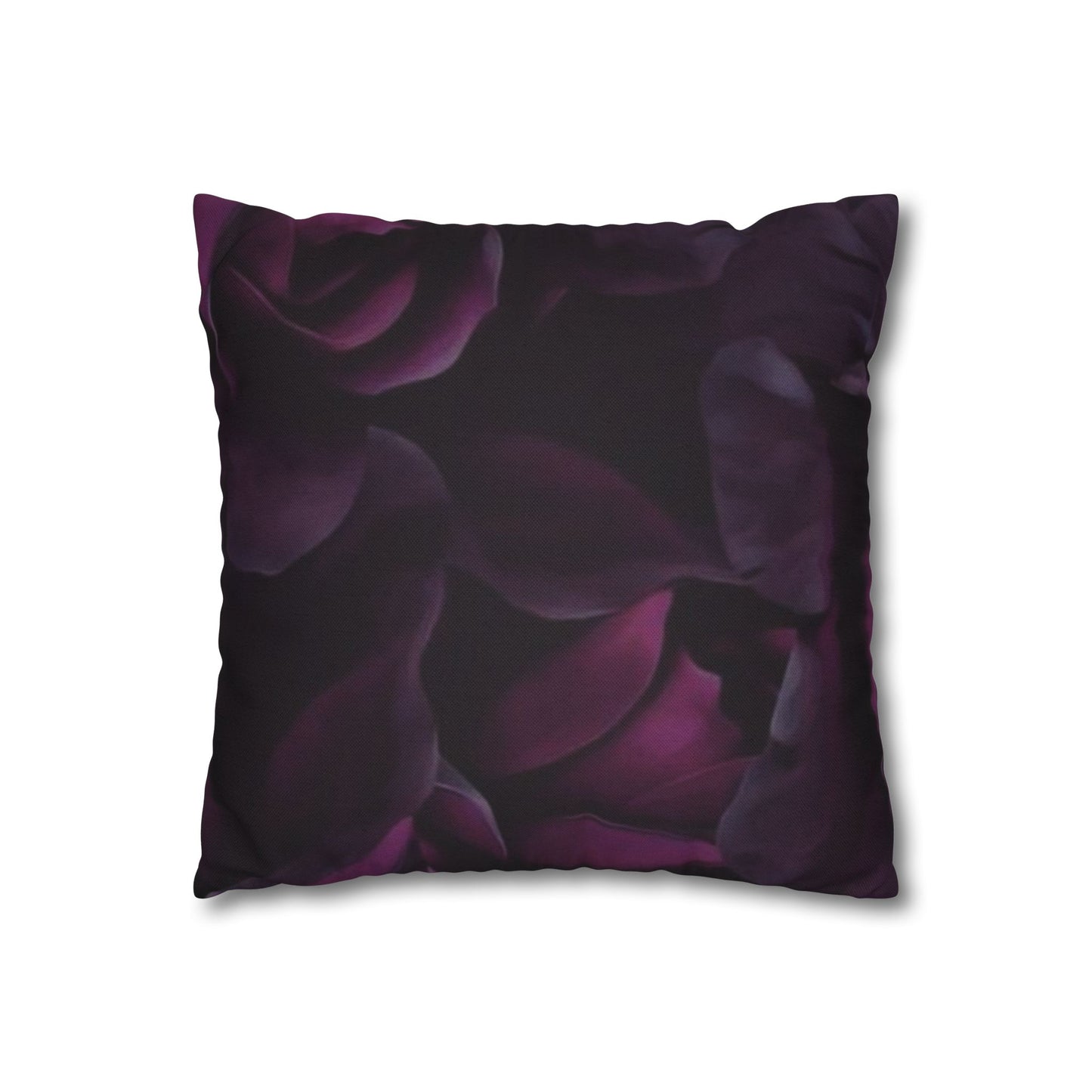 Dark Purple Floral Square Pillowcase