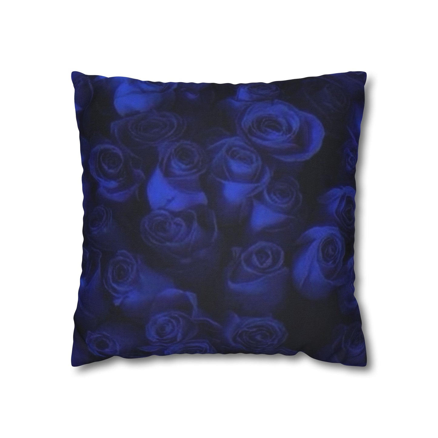 Dark Blue Roses Square Pillowcase